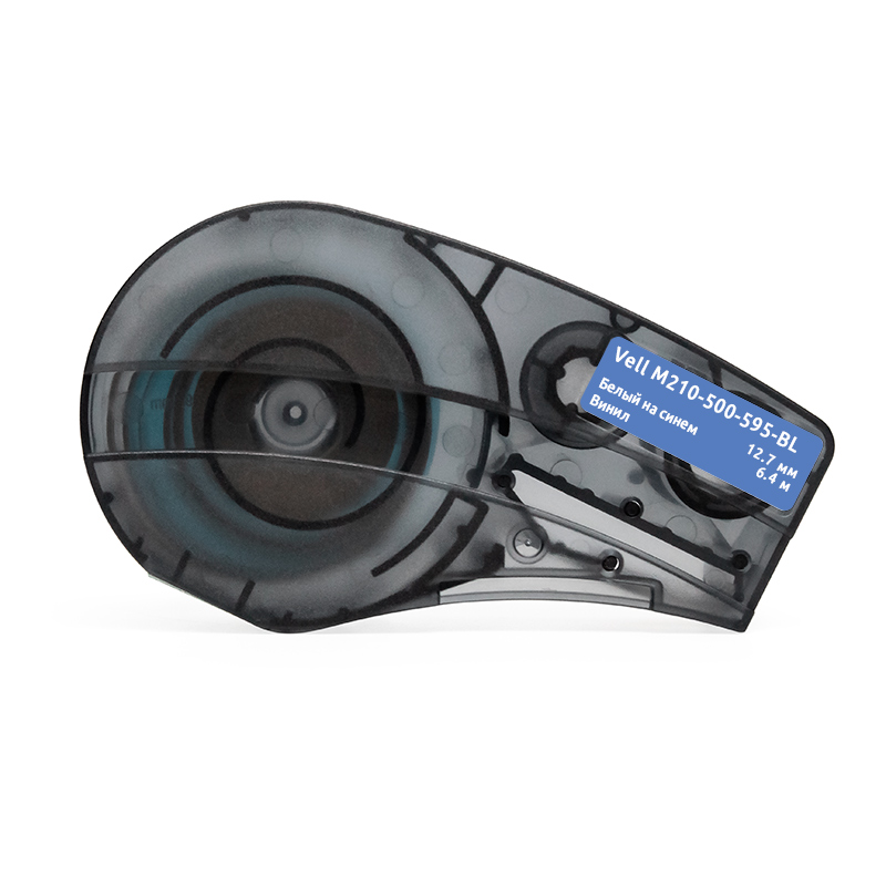 Фото Картридж Vell M210-500-595-BL (12.7мм х 6.4м, винил, белый на синем) {VL142798CH}