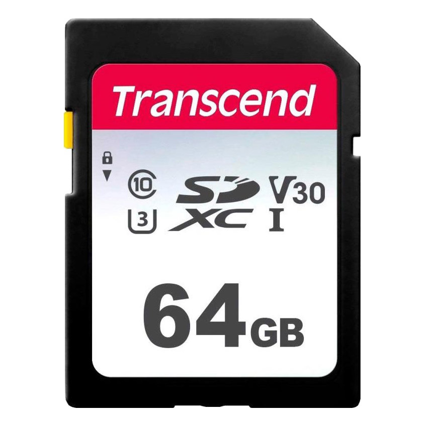 Фото Флеш карта SD 64GB Transcend SDХC UHS-I U3 {TS64GSDC300S}