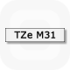 Фото Лента матовая Brother TZE-M31 (12 мм, черный на прозрачном) {TZEM31} (1)