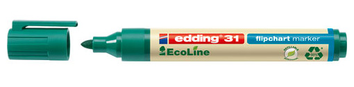 Фото Набор флипчарт-маркеров Edding EcoLine, круглые, 1.5-3 мм, 4 цвета {E-31#4S} (1)