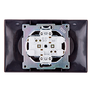 Фото Розетка двойная 2П 10А 250В старинная бронза "Лама" TDM {SQ1815-0765} (1)