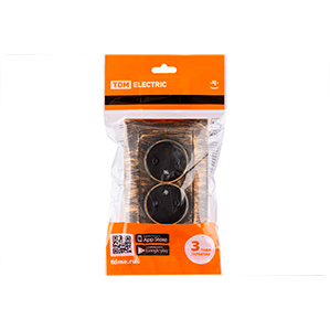 Фото Розетка двойная 2П 10А 250В старинная бронза "Лама" TDM {SQ1815-0765} (3)