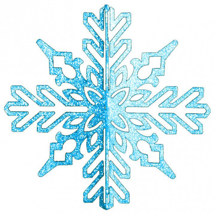 Фото Елочная фигура "Снежинка ажурная 3D", 23 см, цвет синий {502-333}