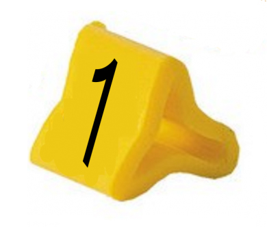 Фото Маркер закрытого профиля Partex PY-01 на провод 0.2-0.75 мм², символ "1", Ø 1.0-2.0 мм², желтый/черный (200 шт.) {PY-01003AV40.1}