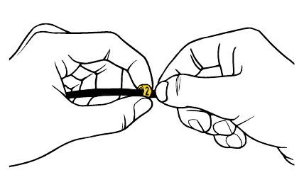 Фото Маркер закрытого профиля Partex PY-01 на провод 0.2-0.75 мм², символ "1", Ø 1.0-2.0 мм², желтый/черный (200 шт.) {PY-01003AV40.1} (2)