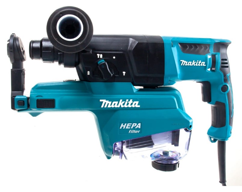 Фото Перфоратор сетевой SDS-plus Makita HR2652 (800Вт, 3реж, 2.9Дж, 0-4600у\м, 3.0кг, кейс, пылеотсос)