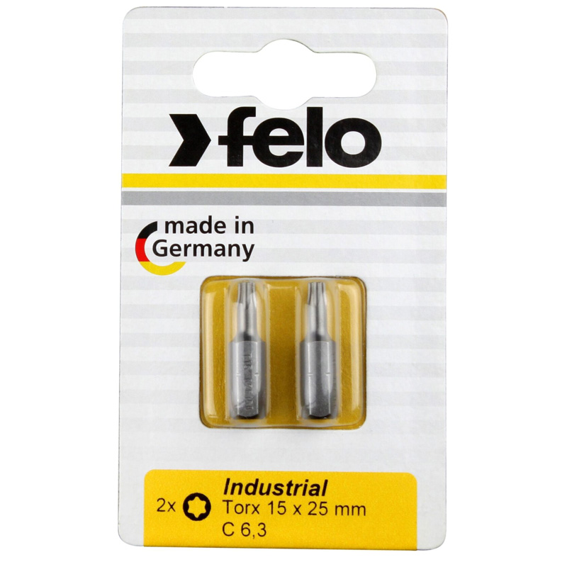 Фото Felo Бита Torx 15X25, серия Industrial, 2 шт в блистере 02615036