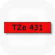 Фото Лента Brother TZE-431 (12 мм, черный на красном) {TZE431} (1)