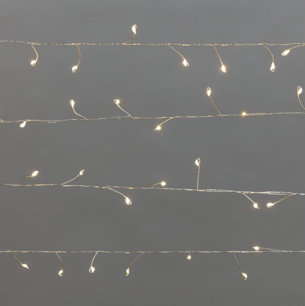Фото Гирлянда светодиодная Роса Фейерверк с контроллером 10м, 250LED, теплый белый, IP20, на катушке NEON-NIGHT {303-436} (3)