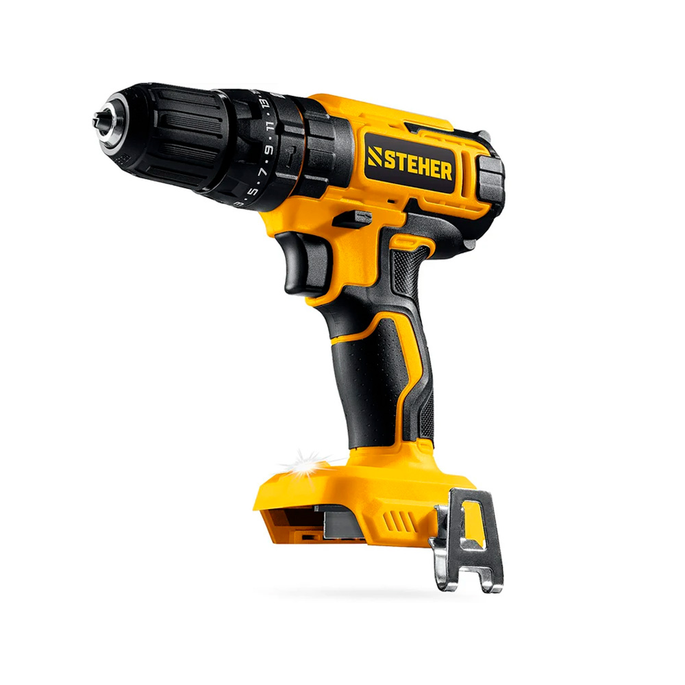 Фото Ударная дрель-шуруповерт, 40 Н·м, 2 АКБ LMS {2 А·ч}, 20 В, сумка, STEHER {CDS-40-22}