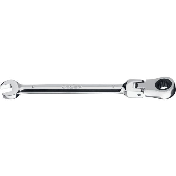 Фото Комбинированный гаечный ключ трещоточный шарнирный 8 мм, ЗУБР {27101-08}