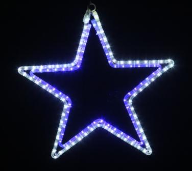 Фото Фигура световая "Звезда" цвет белый/синий, размер 56 х 60 см NEON-NIGHT {501-514}