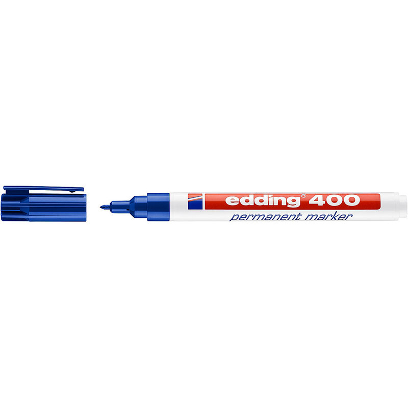 Фото Перманентный маркер Edding E-400 синий, круглый наконечник 1 мм {E-400#3}