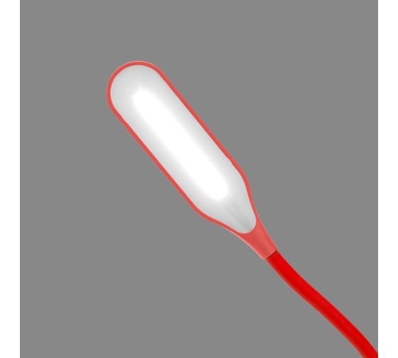 Фото Светильник настольный Click 4Вт, LED, 4000К, диммируемый 3 ступени, заряжаемый, на прищепке, красный REXANT {609-035} (1)