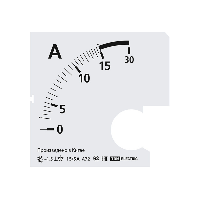 Фото Шкала Ш72 15/5А-1,5 (для А72 Х/5А) TDM {SQ1102-2045}