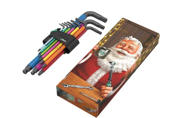 Фото Набор Г-образных ключей, с шаром, 9 пр., Christmas 2023 950/9 SPKL Hex-Plus Multicolour BlackLaser 1 {WE-05136041001} (6)
