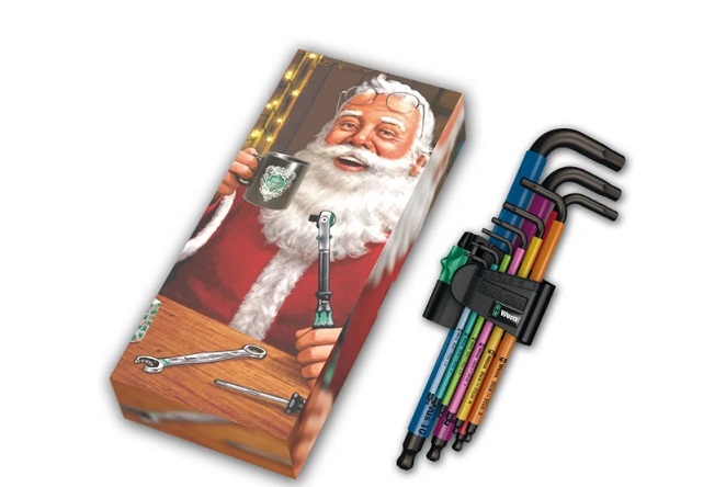 Фото Набор Г-образных ключей, с шаром, 9 пр., Christmas 2023 950/9 SPKL Hex-Plus Multicolour BlackLaser 1 {WE-05136041001}