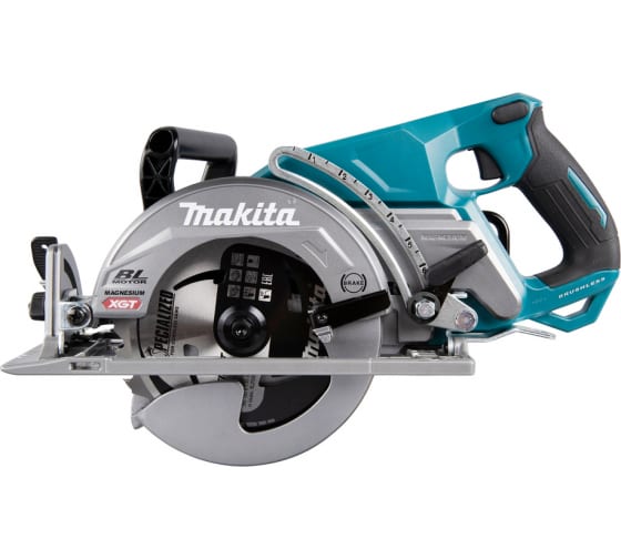 Фото Пила дисковая аккумуляторная MAKITA XGT BL 40В, 185 мм, 0-53 гр., 30мм, макс рез 65мм, эл. тормоз, плавный пуск, XPT, ADT {RS001GZ}