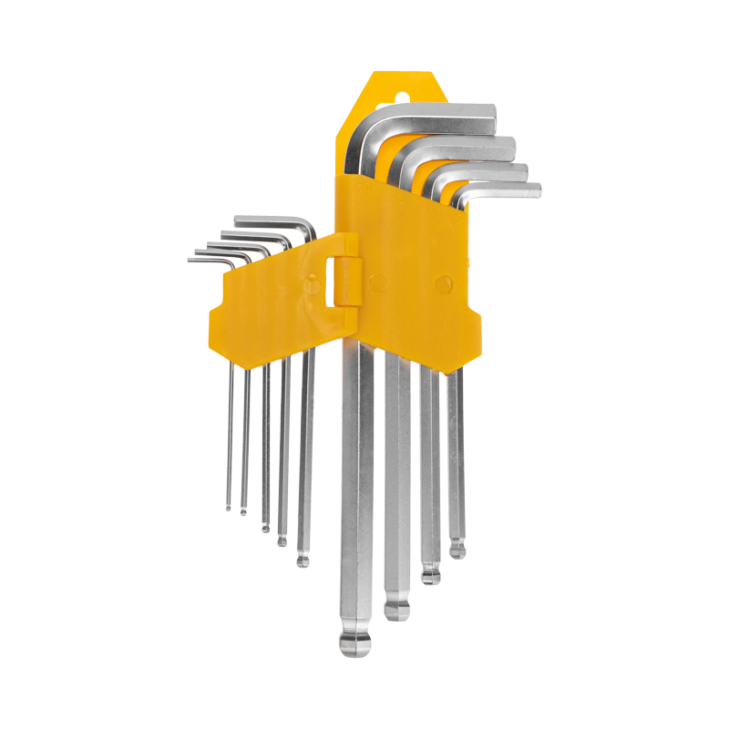 Фото Набор ключей имбусовых HEX KRANZ 1,5-10 мм, CrV, 9 шт., удлиненные, с шаром {KR-12-5211} (2)