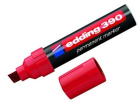 Фото Перманентный маркер Edding E-390 красный, клиновидный наконечник 4-12 мм {E-390#2}