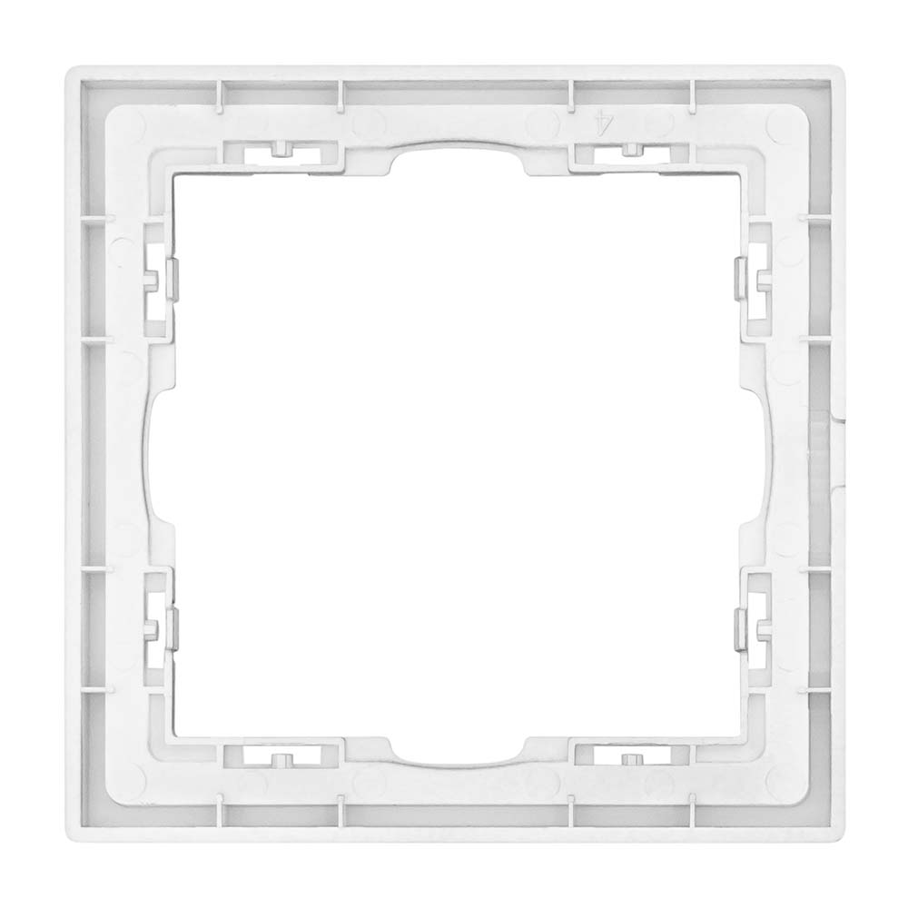 Фото Рамка тонкая серая, пластик, 1 пост, 80х80 мм, модуль, Vell Grand {V702155} (2)