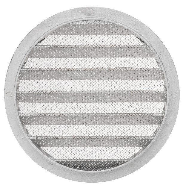 Фото Решетка вентиляционная круглая алюминиевая с москитной сеткой, с фланцем d160, внеш. D185, TDM {SQ1807-0803} (3)