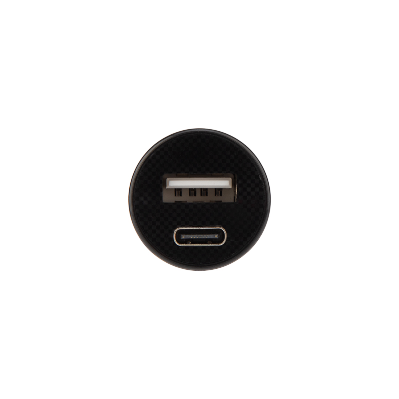 Фото Автозарядка в прикуриватель REXANT АЗУ USB-A+USB-C, 2.4 A черная {18-2228} (2)
