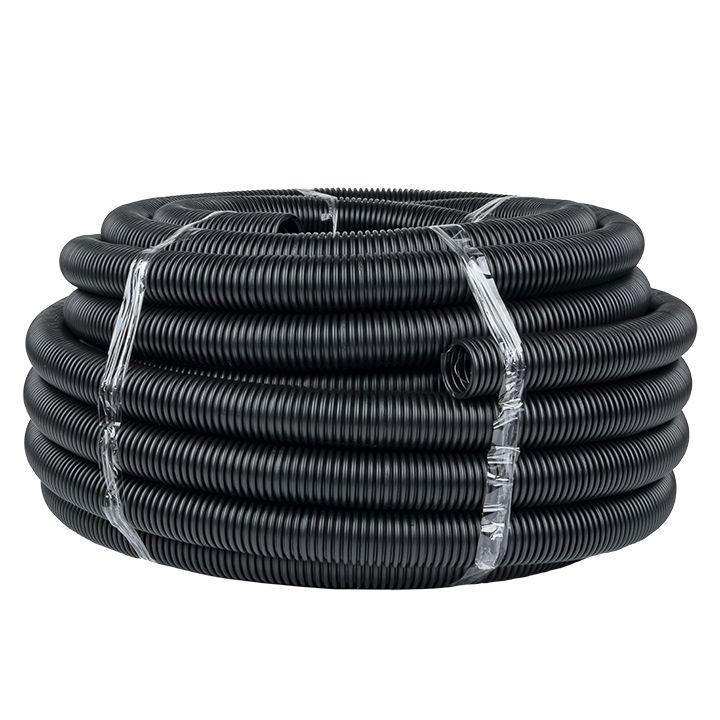 Фото Труба гофрированная ПНД d40мм с протяжкой черн. (уп.25м) Plast PROxima EKF tpnd-40n