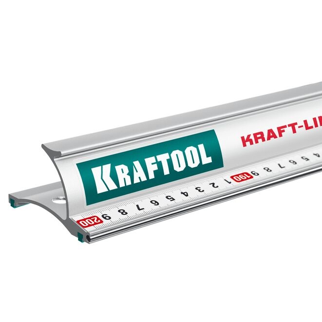 Фото Усиленная алюминиевая линейка со стальной направляющей KRAFTOOL KRAFT-LINE, 2.0 м {34275-200} (3)