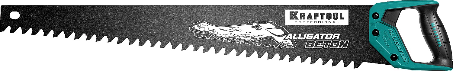 Фото Ножовка по бетону (пила) "Alligator Beton" 700 мм, твердосплавные напайки, для пиления блоков чистого бетона, KRAFTOOL {15211-70}