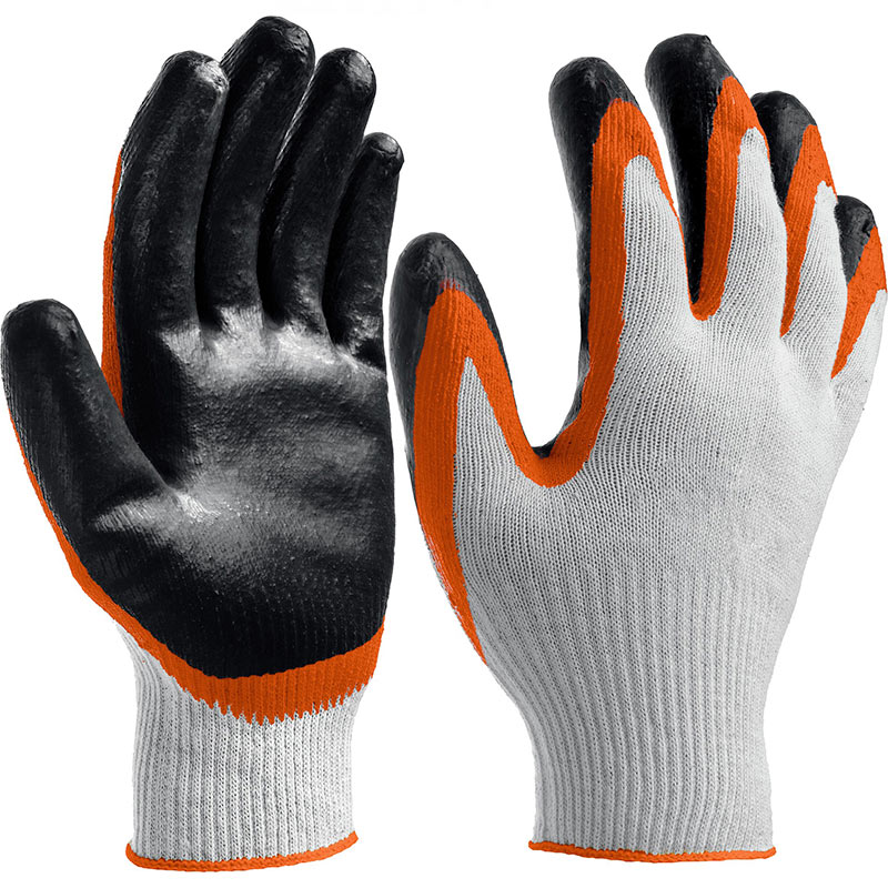 Фото Перчатки STAYER "МASTER" трикотажные, двойная обливная ладонь из латекса, х/б, 13 класс, L-XL {11409-XL}