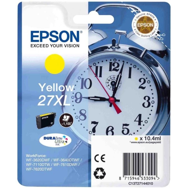 Фото Картридж EPSON T2714 желтый для повышенной емкости WF-7110/ 7610/ 7620 {C13T27144020}