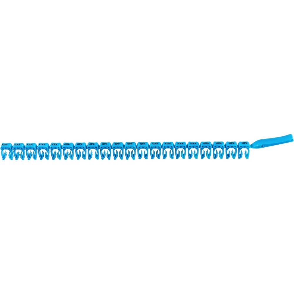 Фото Маркер для кабеля 1.5-2.5мм символ "6", голубой, DKC {MKF6S2} (упак 200 шт) (1)