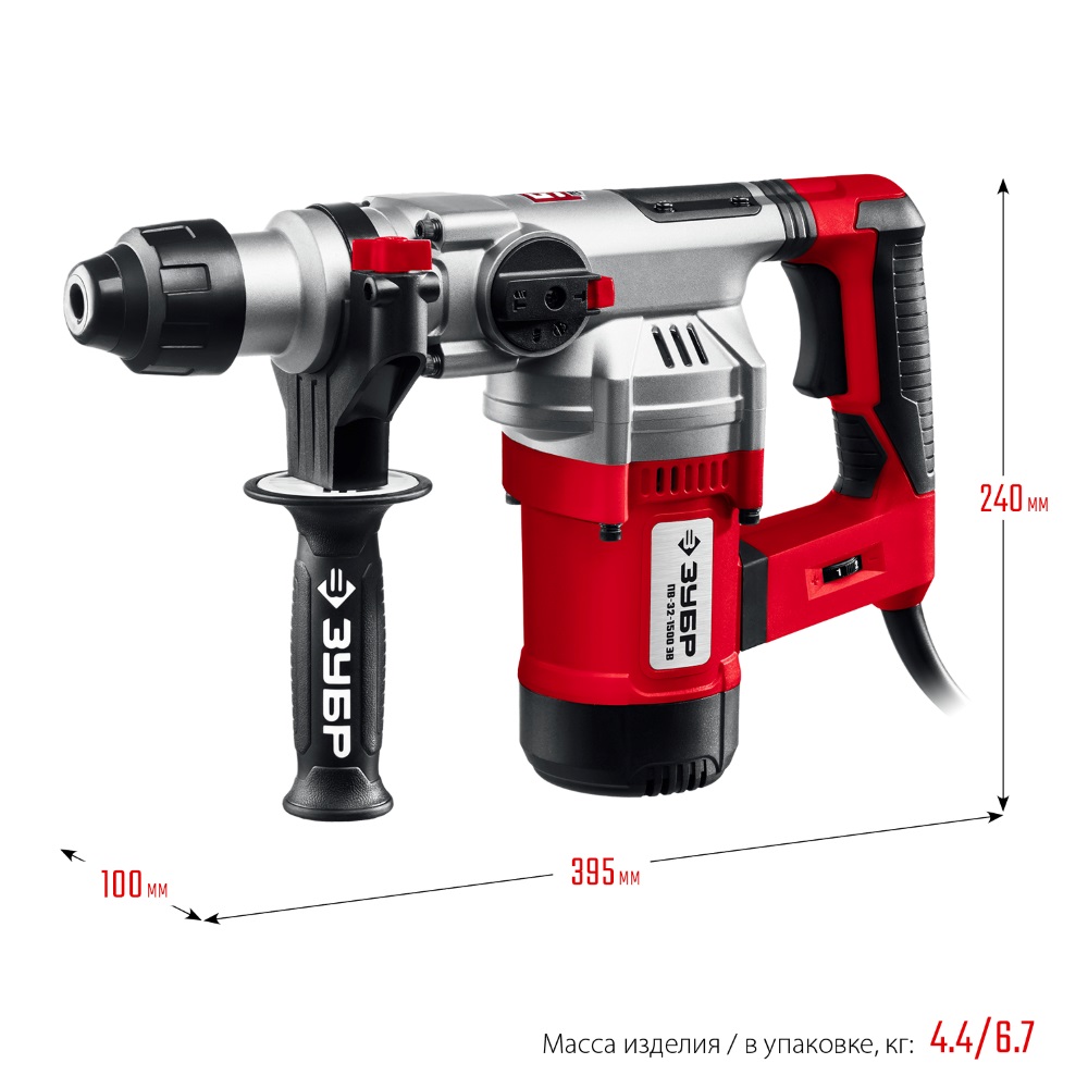 Фото Перфоратор SDS Plus, АВТ ЗУБР 32 мм, 1500 Вт {ПВ-32-1500 ЭВ} (1)