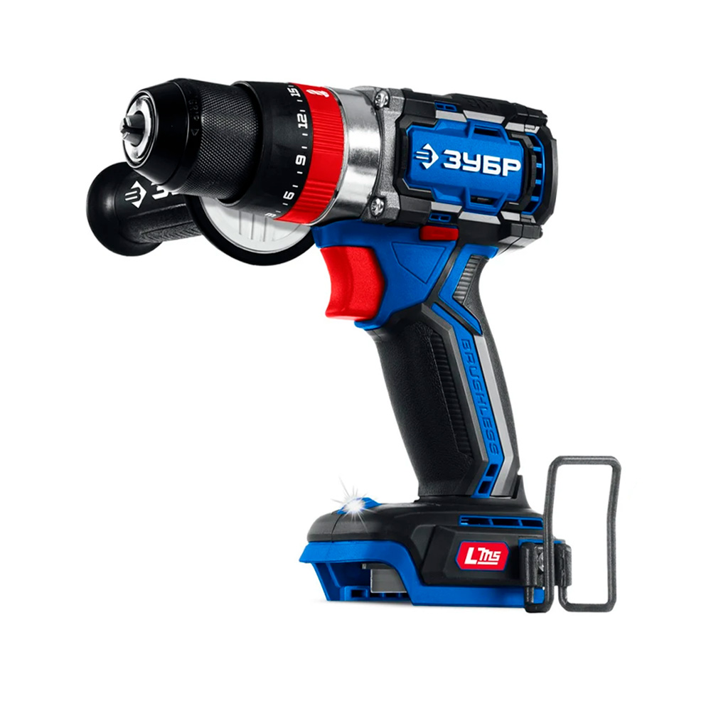 Фото Бесщеточная ударная дрель-шуруповерт, 70 Н·м, 2 АКБ LMS {2 А·ч}, 20 В, кейс, ЗУБР ПРОФЕССИОНАЛ {DBS-70-22}