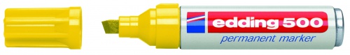Фото Перманентный маркер Edding E-500 желтый, клиновидный наконечник 2-7 мм {E-500#5}