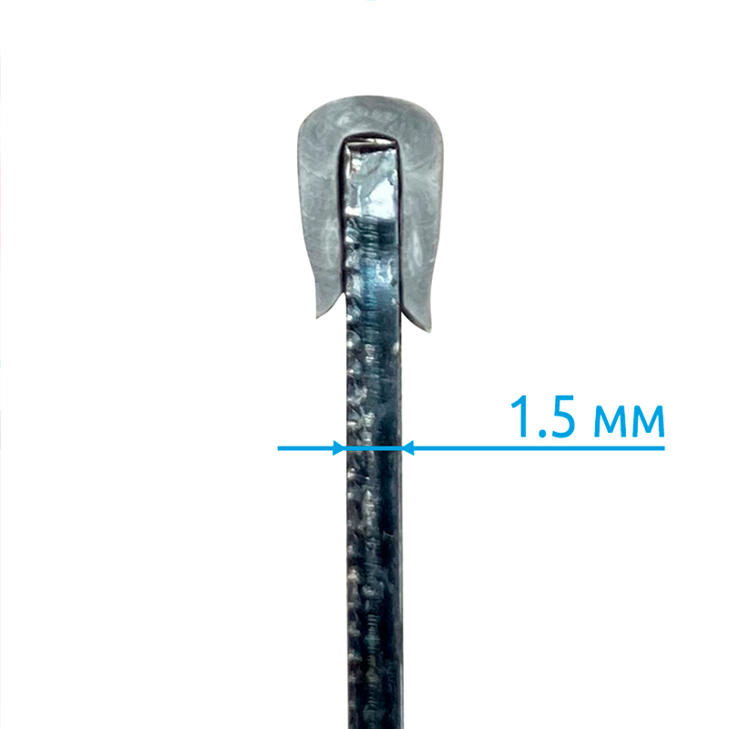 Фото Защитный профиль для кромок Vell GU-015 серый на кромку 1,5 мм (рулон 10 м) (2)