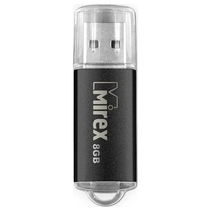 Фото Флеш накопитель 8GB Mirex Unit, USB 2.0, Черный {13600-FMUUND08}