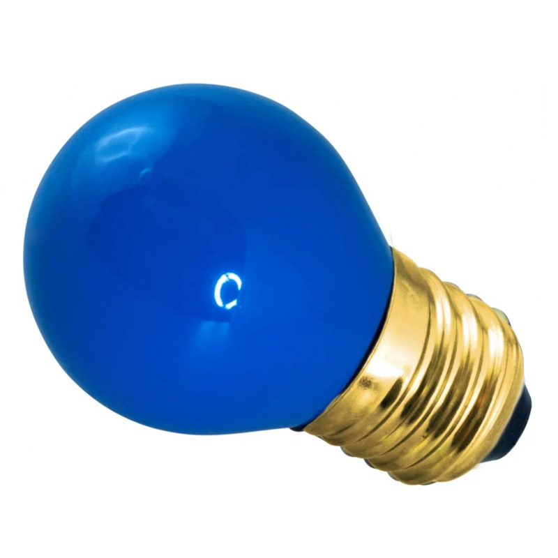 Фото Лампа накаливания e27 10 Вт синяя колба {401-113}