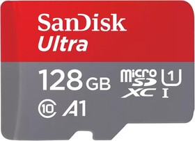 Фото Флеш карта microSD 128GB SanDisk microSDXC Class 10 Ultra UHS-I A1 140MB/s {SDSQUAB-128G-GN6MN}