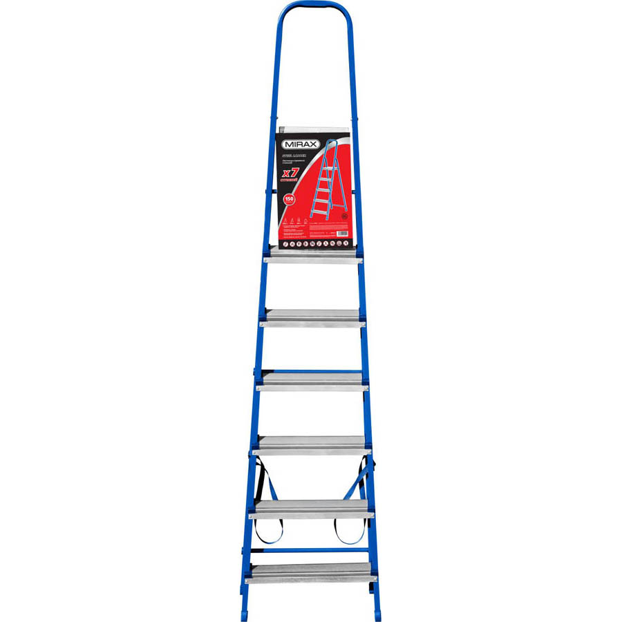 Фото Лестница-стремянка стальная, 7 ступеней, 141 см, MIRAX {38800-07} (3)