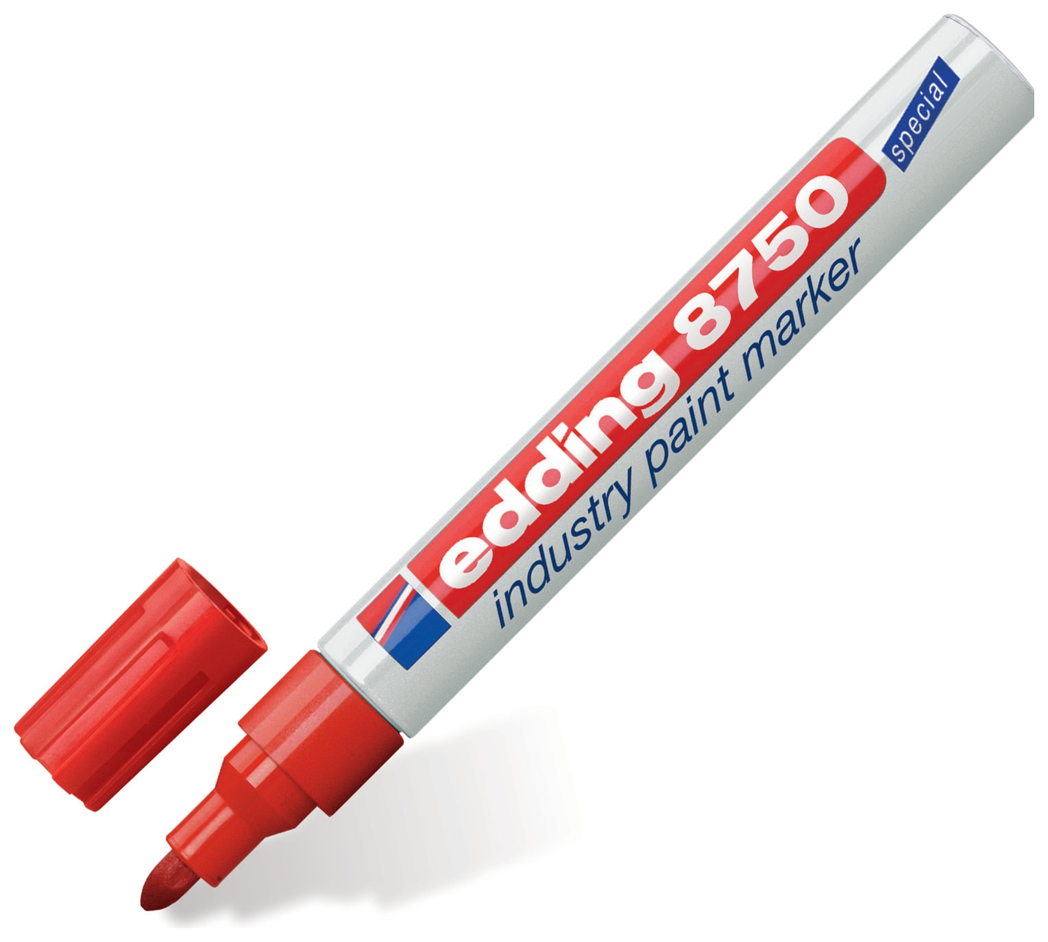 Фото Промышленный лаковый маркер Edding E-8750 красный, 2-4 мм {E-8750#2}
