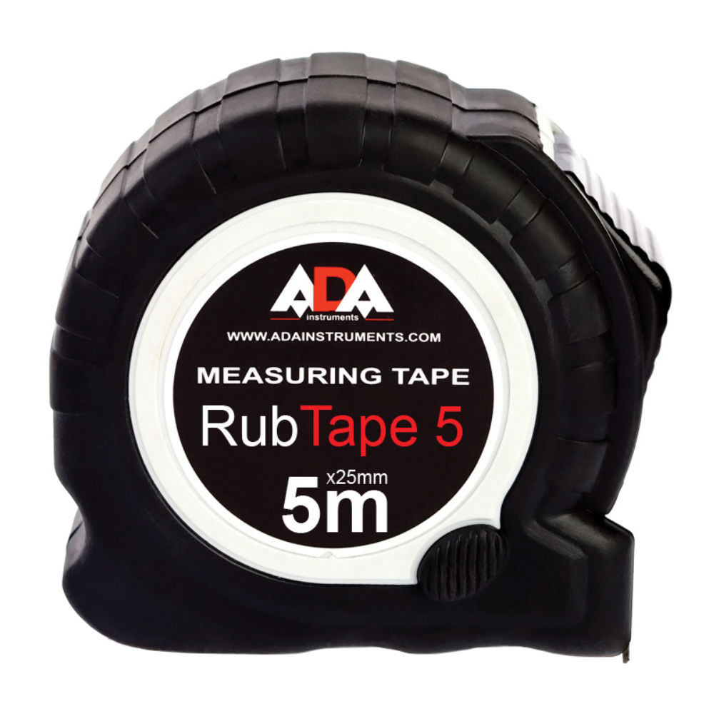 Фото Рулетка ударопрочная ADA RubTape 5 (сталь с полимерным покрытием ленты, с двумя СТОПами, 5 м) {А00156}
