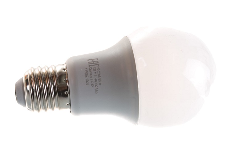 Фото Лампа светодиодная LL-E-A60-11W-230-4K-E27 (груша, 11Вт, нейтр., Е27) Eurolux {76/2/16} (1)