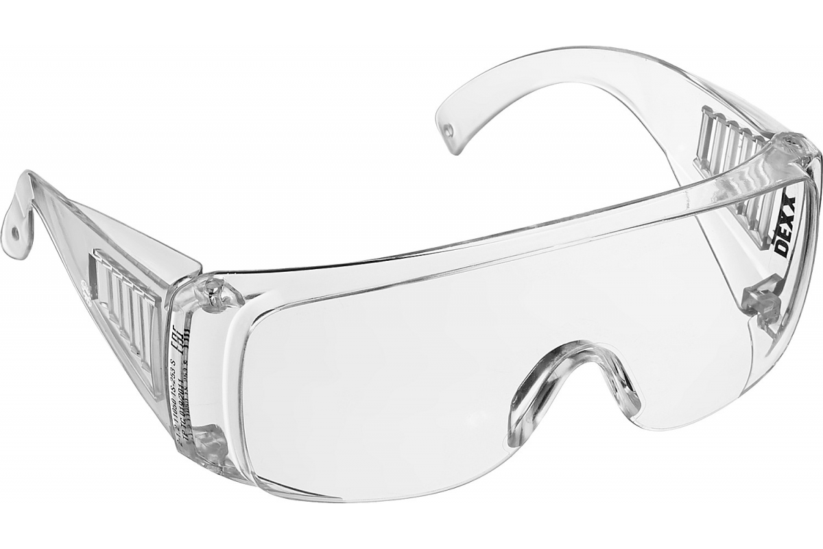 Фото Защитные прозрачные очки DEXX широкая монолинза с дополнительной боковой защитой и вентиляцией, откр {11050_z02} (1)
