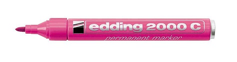 Фото Перманентный маркер Edding E-2000C розовый, круглый наконечник 1.5-3 мм, заправляемый {E-2000C#9}