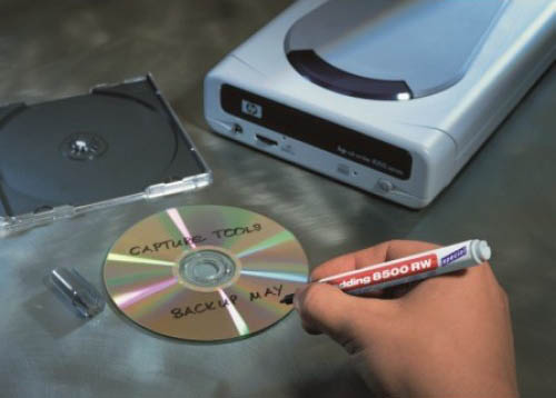 Фото Стираемый маркер для CD Edding E-8500 черный, 1 мм (2)