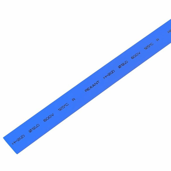 Фото Термоусаживаемая трубка REXANT 12,0/6,0 мм, синяя {21-2005}