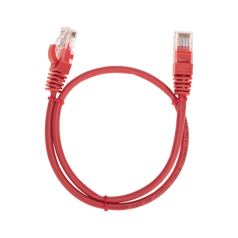 Фото Патч-корд U/UTP, CAT 6, RJ45-RJ45, 26AWG, LSZH, красный, 0,5м REXANT {02-0293-05}