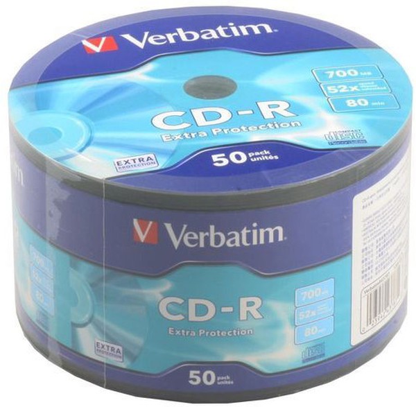 Фото Диск CD-R Verbatim 700 Mb, 52x, Shrink (50), DataLife (50/600) {43787}